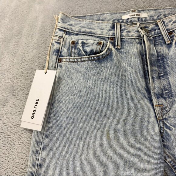 Grlfrnd Karolina Jeans Size 25 Light Blue Distressed - Picture 14 of 16